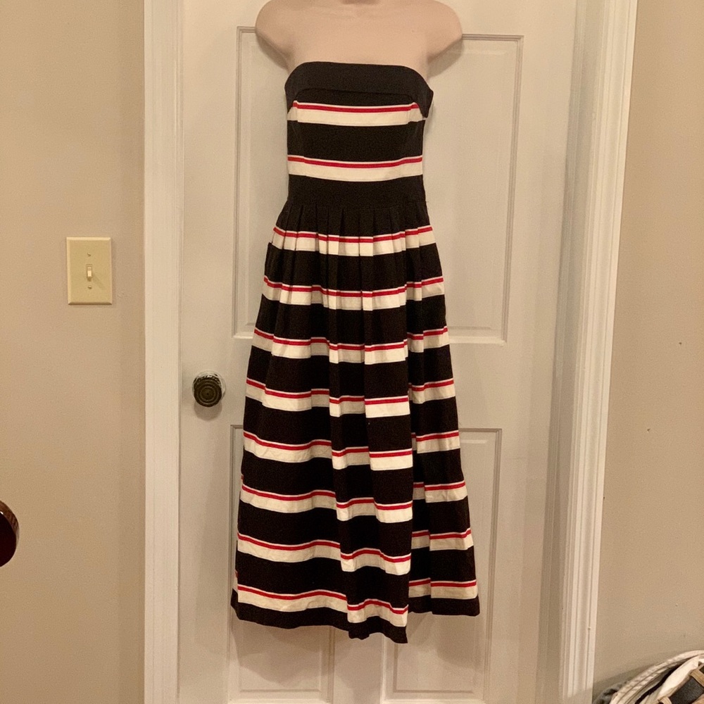 Lang Originals vintage blackred stripe dress SALE - Picture 11 of 12